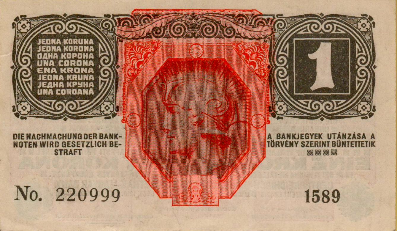 Austria 1 1919 aUNC P-49 <b>[Serial# 220999]</b>